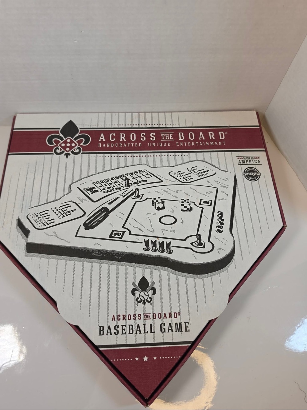Across The Board Baseball Board Game (2007) Dice Baseball Game Wood & Pegs